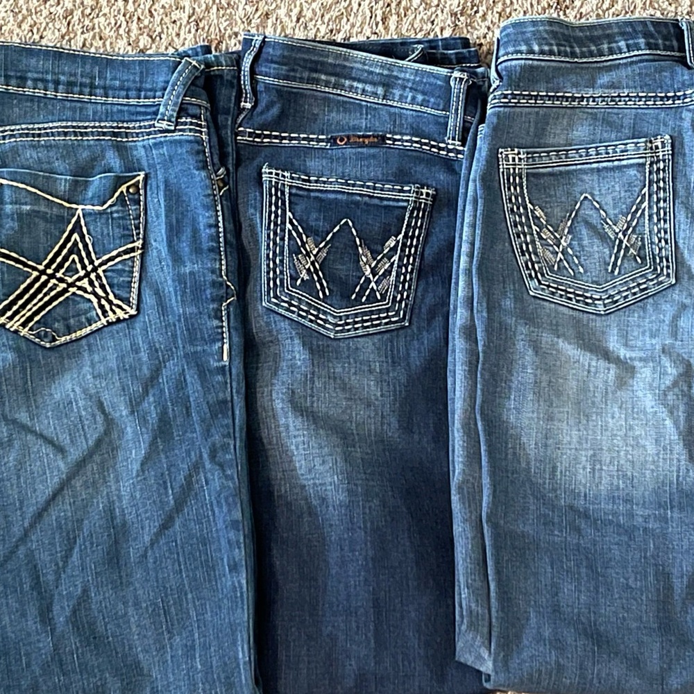 Wrangler and Ariat Jeans